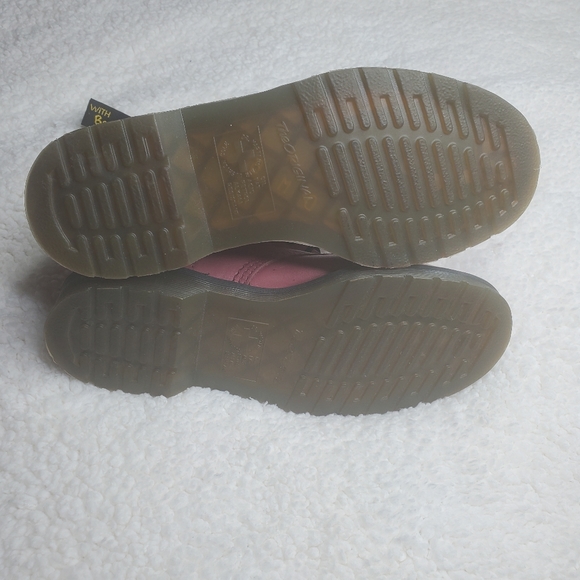 Dr. Martens 1460 Pink Leather Lace Up Chunky Ankle Boots - Picture 14 of 15